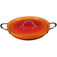 Bon Chef Country French X 76 oz. Ombre Tangerine Saute Pan with Cover 73305-OM-T