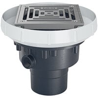 Zurn Elkay EZ-PV3-S6-SS EZ PVC Slab On Grade Floor Drain with 6" Round Stainless Steel Strainer and 3" - 4" Outlet