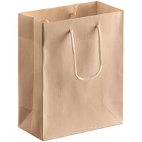 8" x 4" x 10" Customizable Brown Paper Bag with Rope Handles - 200/Case