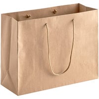 16" x 6" x 12" Customizable Brown Paper Bag with Rope Handles - 100/Case