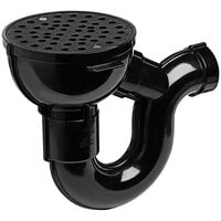 Oatey 42723 2 inch Black ABS Integral Floor Drain with P-Trap and Cleanout