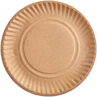 Choice 9" Kraft Uncoated Paper Plate - 1000/Case