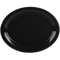 GET OP-135-BK 13 1/2" x 10 1/4" Black Elegance Oval Black Platter - 12/Case