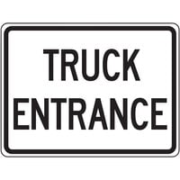 Accuform 18" x 24" "Truck Entrance" Engineer Grade Reflective Aluminum Traffic Sign FRR045RA