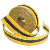 Accuform 2" x 200' Yellow / Black Stripe Polypropylene Woven Barricade Tape PTW202