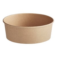 Choice 44 oz. Round Kraft PE-Lined Microwavable Take-Out Container 7 5/16" x 2 5/8" - 50/Pack
