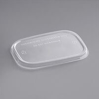 EcoChoice 16-32 oz. Rectangular Compostable PLA Take-Out Lid - 50/Pack