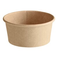 Choice 2 oz. Round Kraft PE-Lined Microwavable Take-Out Container 2 1/2" x 1 1/8" - 1000/Case