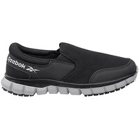 Reebok Work Sublite Women's 6 Wide Black / Gray Soft Toe Non-Slip Slip On Athletic Shoe SRB031