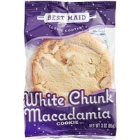 Best Maid Individually Wrapped White Chocolate Macadamia Nut Cookie 3 oz. - 144/Case