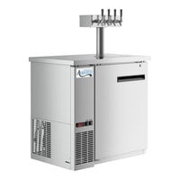 Avantco UDD-36-HC-S 36" Stainless Steel Four Tap Kegerator Beer Dispenser - (1) 1/2 Keg Capacity