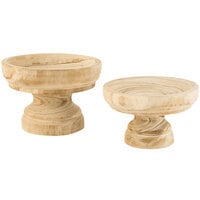 Kalalou 2-Piece Round Wooden Compote Set