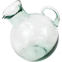 Kalalou 1.25 Gallon Round Tilted Hammered Small-Mouthed Glass Pitcher