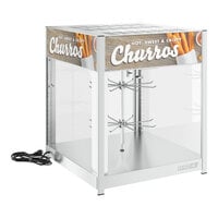 ServIt 18" Churro Full-Service Countertop Display Warmer with 4-Shelf Rotating Pizza Racks