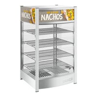 ServIt 12" Nacho Full-Service Countertop Display Warmer with 4 Shelves