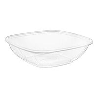 Visions 32 oz. Clear PET Plastic Square Catering / Serving Bowl - 50/Pack