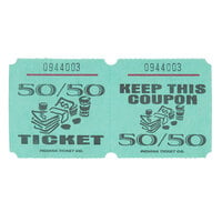 Green 50/50 Marquee Raffle Tickets - 1000/Roll