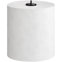 Tork Advanced Matic White with Grey Leaf 2-Ply Paper Towel Roll H1, 525 Feet / Roll - 6/Case