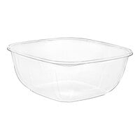 Visions 160 oz. Clear PET Plastic Square Catering / Serving Bowl - 25/Pack