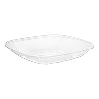 Visions 32 oz. Clear PET Plastic Square Wide Catering / Serving Bowl - 25/Pack
