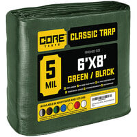 Core Tarps Green / Black Classic Weatherproof 5 Mil Poly Tarp with Reinforced Edges