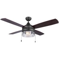 Canarm Mill 48" Oil-Rubbed Bronze / Maple and Walnut Ceiling Fan with LED Light - 2563 CFM, 120V