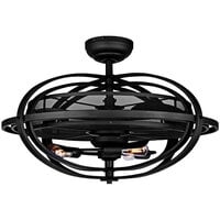 Canarm Cyra 24" Matte Black Ceiling Fan with LED Light - 1559 CFM, 120V