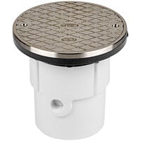 Oatey 74167 PVC Cleanout with 6 inch Round Strainer and 3 inch-4 inch Outlet