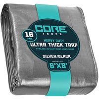 Core Tarps Silver / Black Extra Heavy-Duty Weatherproof 16 Mil Poly Tarp with Reinforced Edges