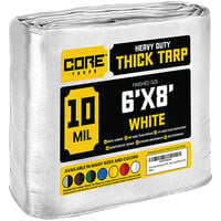 Core Tarps White Heavy-Duty Weatherproof 10 Mil Poly Tarp with Reinforced Edges