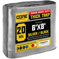 Core Tarps Silver / Black Extreme Heavy-Duty Weatherproof 20 Mil Poly Tarp with Reinforced Edges