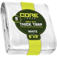 Core Tarps White Heavy-Duty Weatherproof 8 Mil Poly Tarp with Reinforced Edges