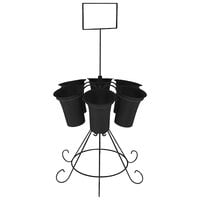 Marco Company 30" x 30" x 53" Metal Flower Stand with 9" Plastic Cones and Sign Holder