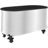 Marco Company 50" x 26" x 32" Galvanized Display Bin with Plastic Liner and Casters