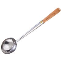 Town 32905 Large Perforated Wok Ladle with Wood Handle