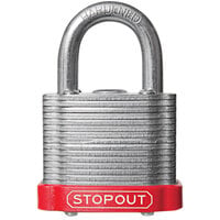 Accuform STOPOUT® 3/4" Red Laminated Steel Padlock KDL905RD