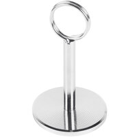Elite Global Solutions 4" Chrome Menu / Card Holder Ring with Weighted Base - 12/Pack