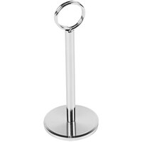 Elite Global Solutions 6" Chrome Menu / Card Holder Ring with Weighted Base - 12/Pack