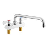 Regency Deck-Mounted Faucet with 4" Centers and 12" Swing Spout