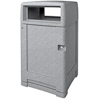 Busch Systems Expression 105289 45 Gallon LDPE Decorative Greystone Outdoor Waste Receptacle