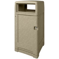 Busch Systems Expression 105298 45 Gallon LDPE Decorative Sandstone Outdoor Waste Receptacle