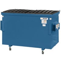 Wastequip 125542C-WEB-BLU 3 Cubic Yard Blue Steel Front End Loading Dumpster with Casters (1,500 lb. Capacity)
