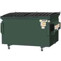 Wastequip 125540C-WEB-GRN 2 Cubic Yard Green Steel Front End Loading Dumpster with Casters (1,000 lb. Capacity)