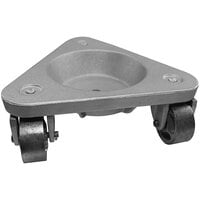 Bond 750 lb. Cast Steel Triangular Cup Dolly with Semi-Steel Casters