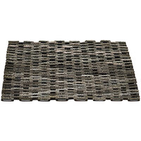 Durable Dura-Rug 400S2436 24" x 36" Black Straight-Weave Entrance Mat - 3/4" Thick