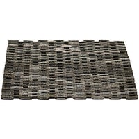 Durable Dura-Rug 400S2030 20" x 30" Black Straight-Weave Entrance Mat - 3/4" Thick
