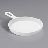 American Metalcraft 24 oz. Round White Melamine Fry Pan with Handle MFPW81