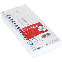 Pyramid Time Systems 35100-10 Time Card for Side-Loading Time Clocks - 100/Pack