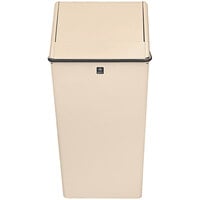 Witt Industries 1311HTAL 13 Gallon Almond Steel Decorative Waste Receptacle with Swing Top Lid