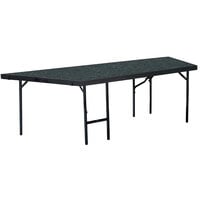 National Public Seating SP3624C Portable Stage Pie Unit with Gray Carpet - 36" x 24"